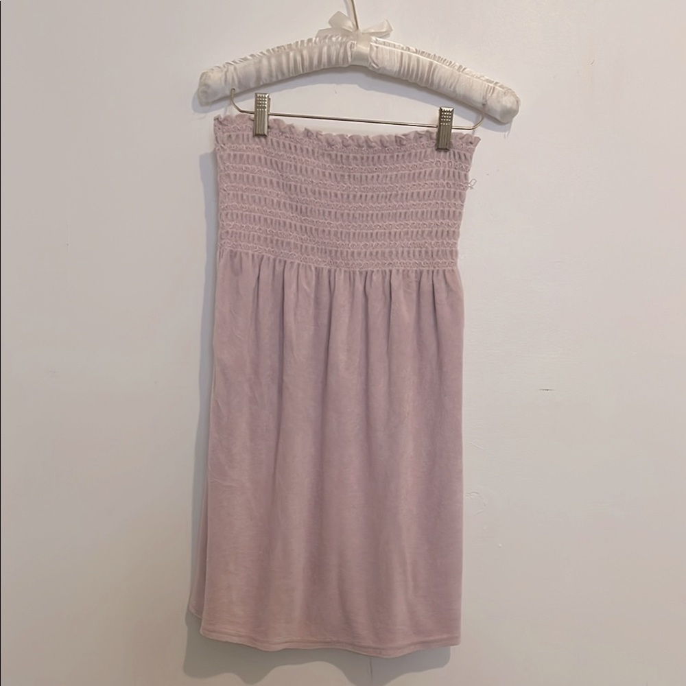 Juicy Couture smocked terry strapless dress - Pink lilac color 💗🪻
